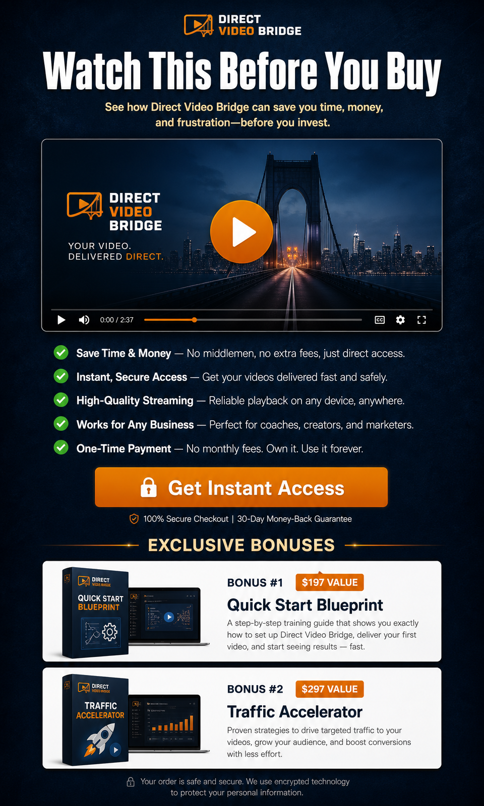 Direct Video Bridge full page preview